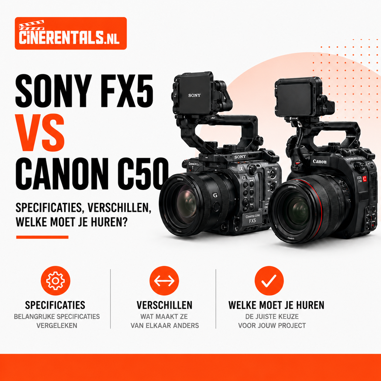 Sony FX5 vs Canon C50: Specs, Verschillen en Huuradvies