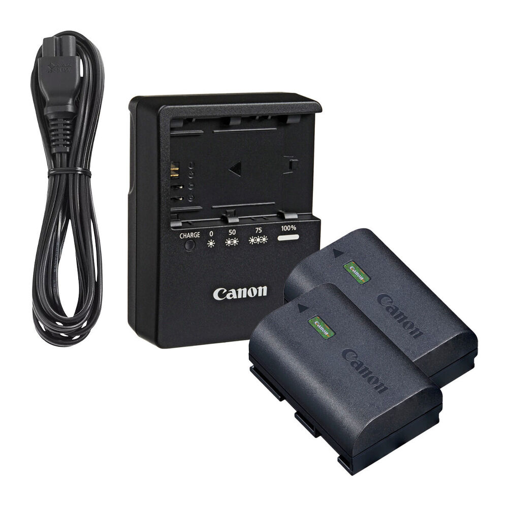 Canon LP-E6NH charger kit + batteries (set of 2)