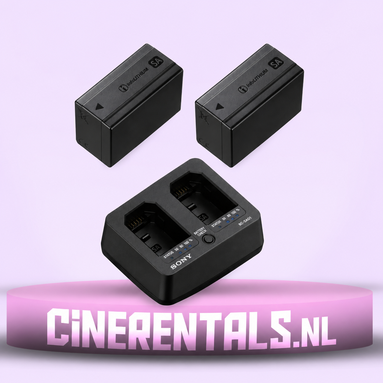 Sony NP-SA100 Accu’s (Set van 2) + BC-SAD1 Lader